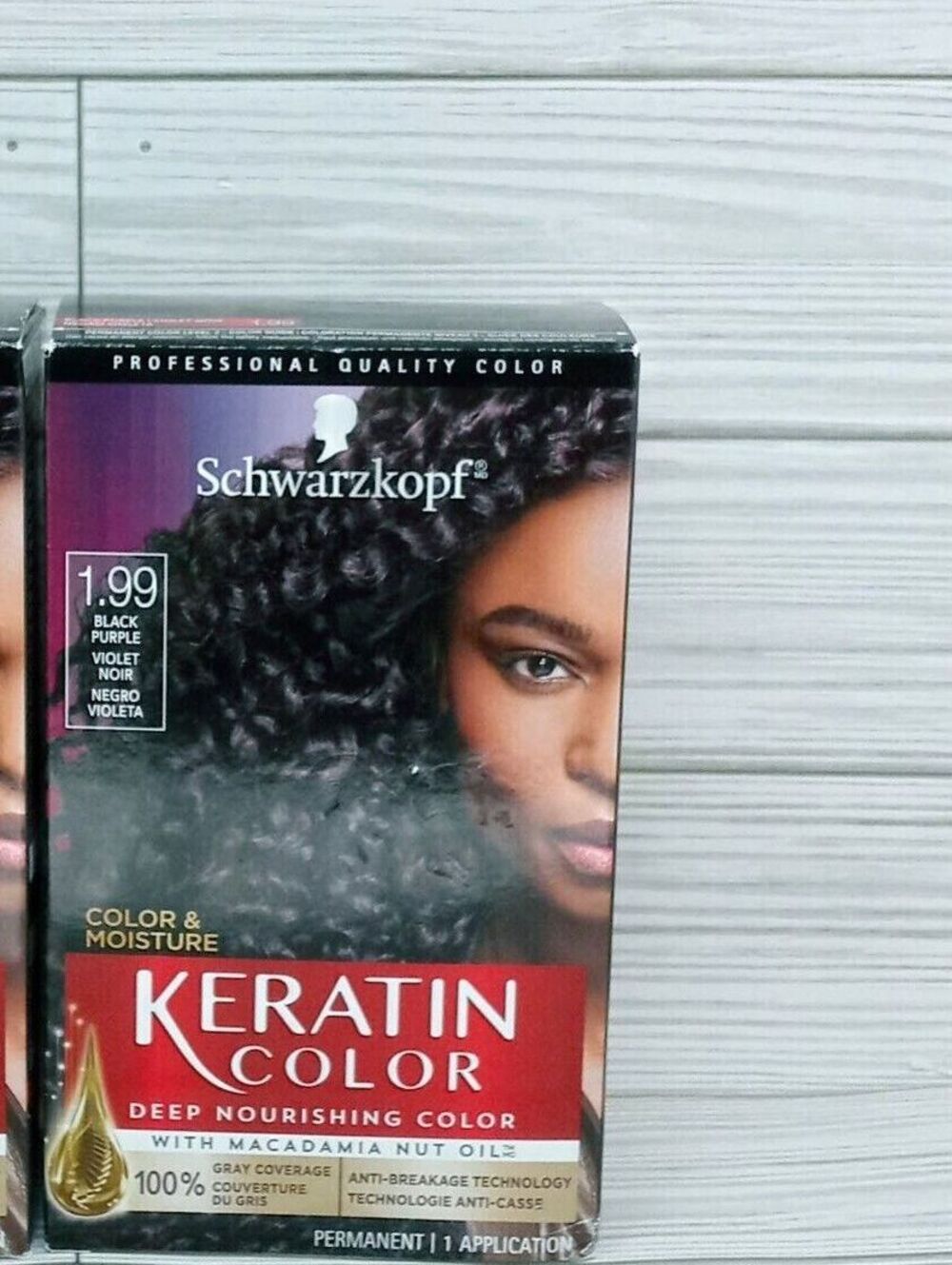 NEW Schwarzkopf Keratin Color Moisture Permanent Hair Color # 1.99 Black Purple